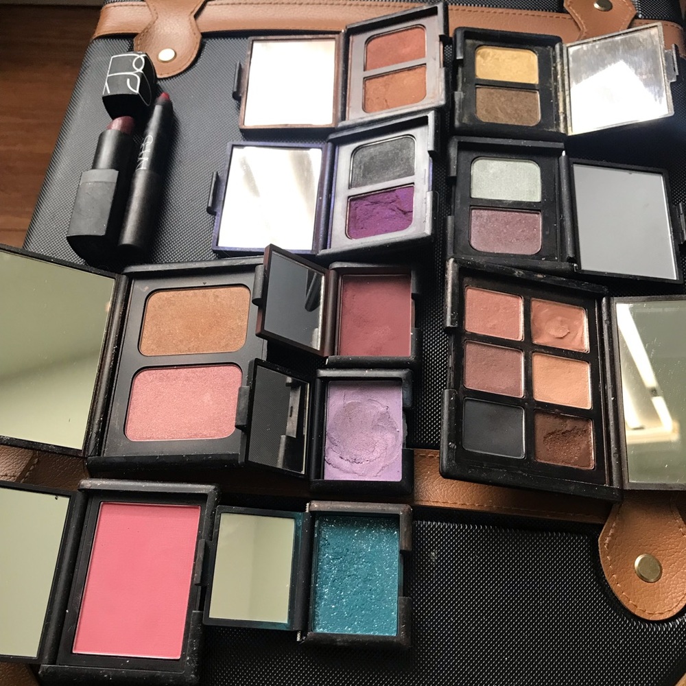 Nars Makeup Cosmetics Lot Bundle Eyeshadow Palette Blush Bronzer Lipstick 12 pcs